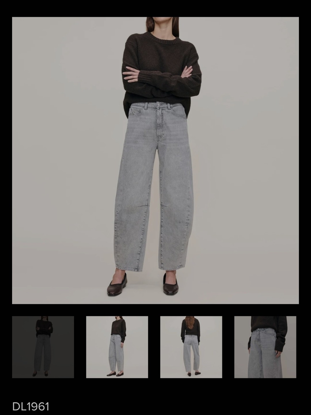 DL1961 Miro Barrel High-Rise Jeans in Stone Cloud